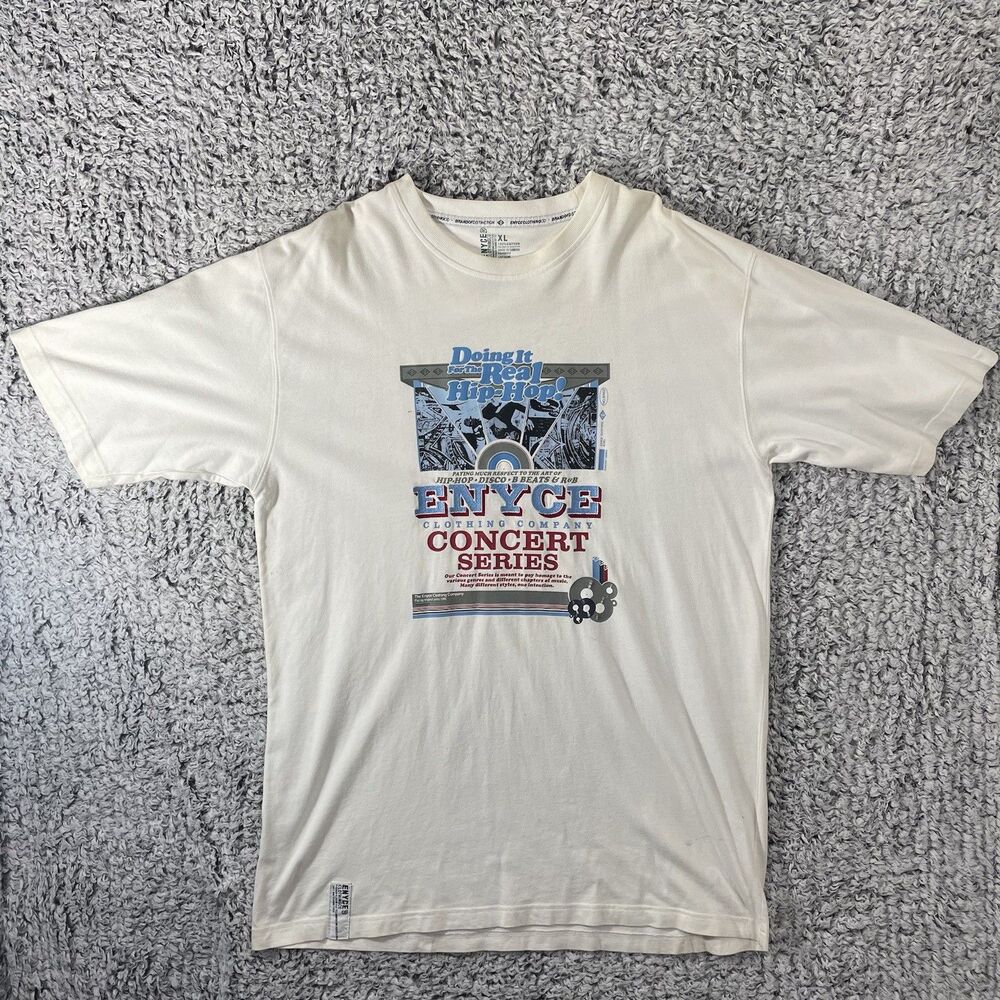 ENYCE Vintage Spell Out Shirt Gray Red XL 2XL Menswear Y2K 3